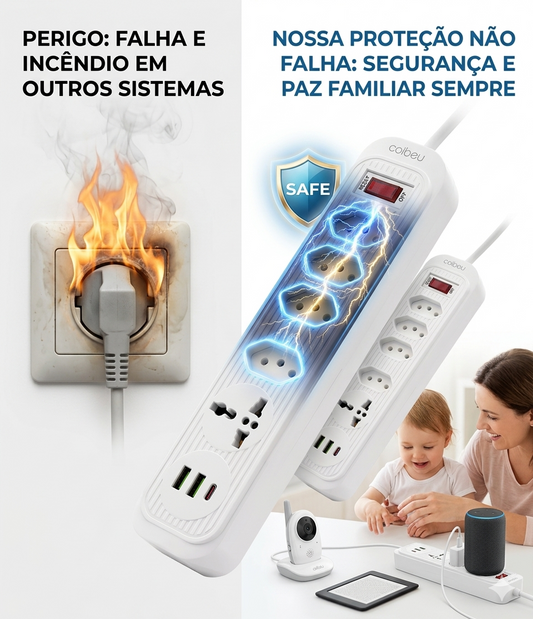 Par de Tomadas Inteligentes Bivolt - Proteção Total contra Quedas de Energia (Kit Especial)
